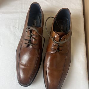 Stacy Adams Shoes Mens 9.5 Brown Leather Cap Toe Dressy Footwear